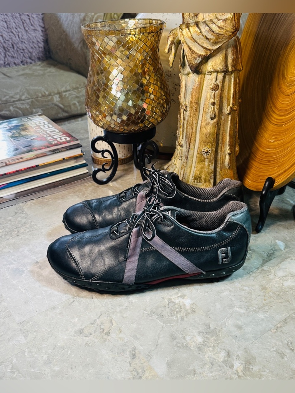 Footjoy Project M Golf Shoes Mens Size 10M Leather Soft Spike Golf 55132 Black